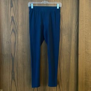 Lands End Everyday Use Leggings/2 pairs- one black, one blue